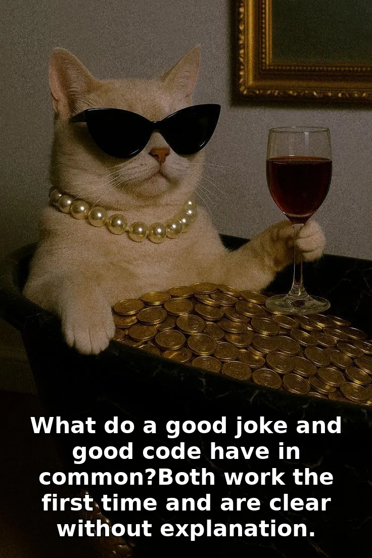 What do a good joke and good code have in common?Both work the first time and a…