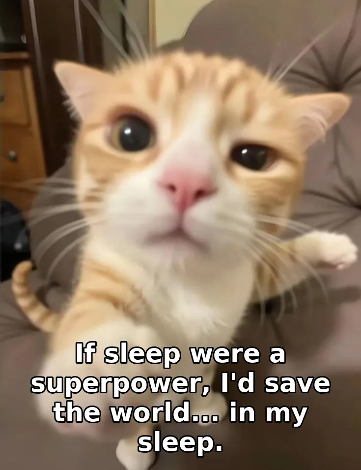 If sleep were a superpower, I'd save the world... in my sleep.