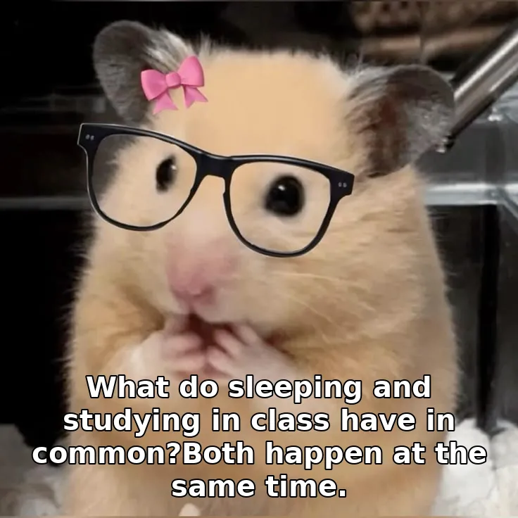 What do sleeping and studying in class have in common?Both happen at the same t…