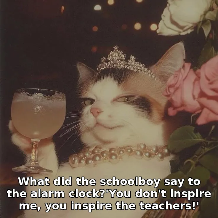 What did the schoolboy say to the alarm clock?'You don't inspire me, you inspir…