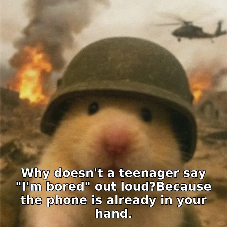 Why doesn't a teenager say "I'm bored" out loud?Because the phone is already in…