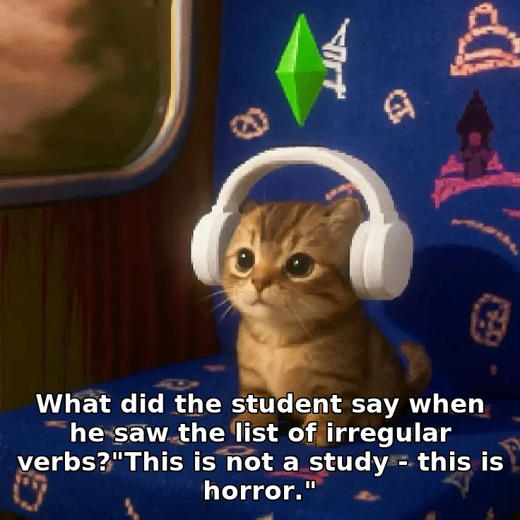 What did the student say when he saw the list of irregular verbs?"This is not a…