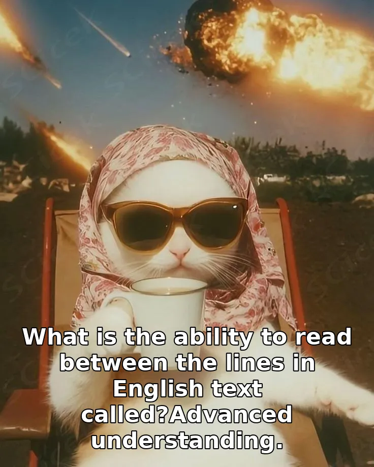 What is the ability to read between the lines in English text called?Advanced u…