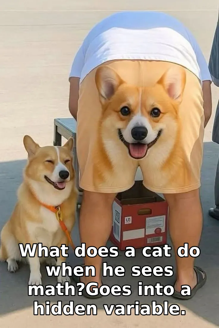 What does a cat do when he sees math?Goes into a hidden variable.