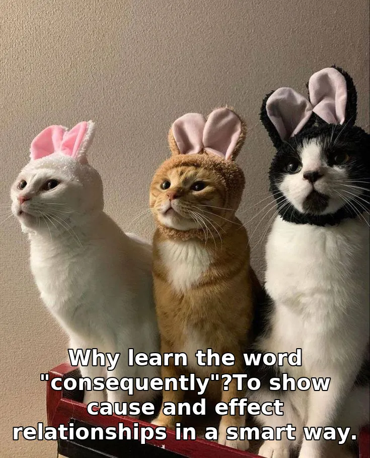 Why learn the word "consequently"?To show cause and effect relationships in a smart way.