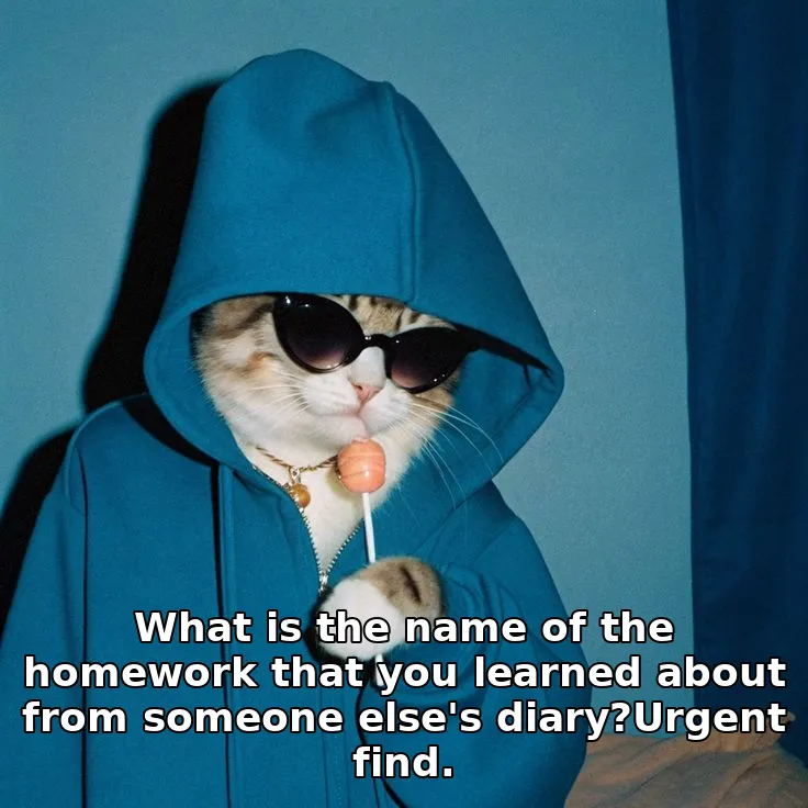 What is the name of the homework that you learned about from someone else's dia…