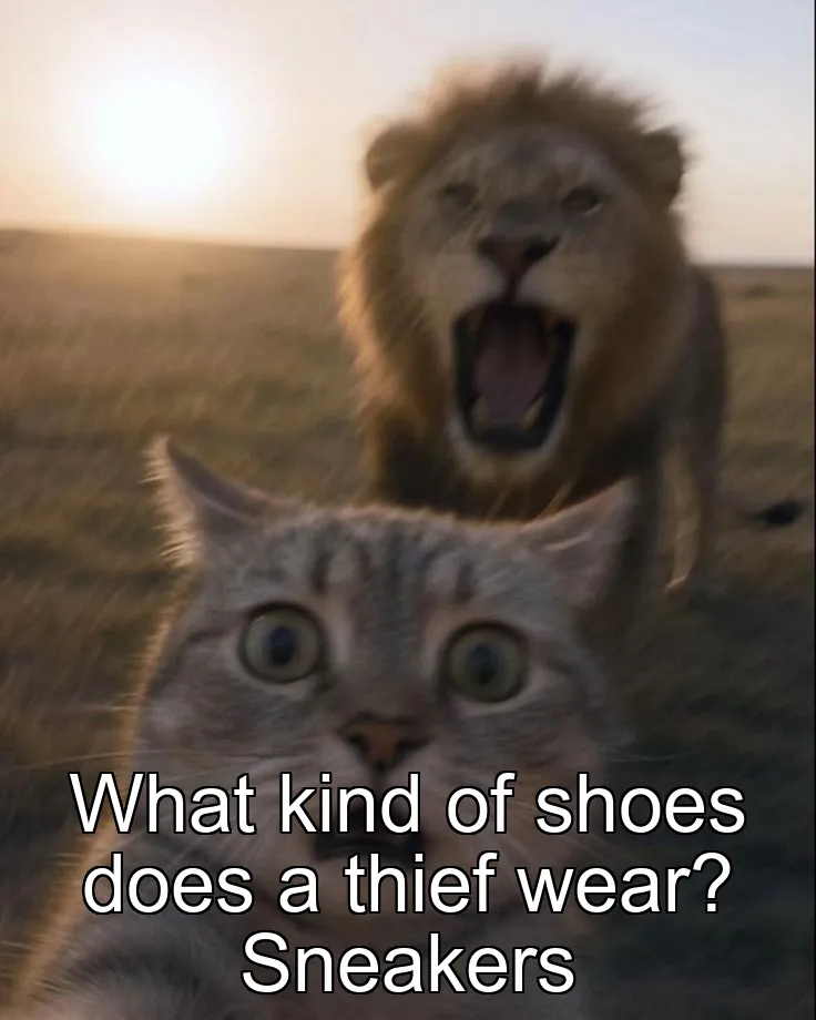 What kind of shoes does a thief wear? Sneakers