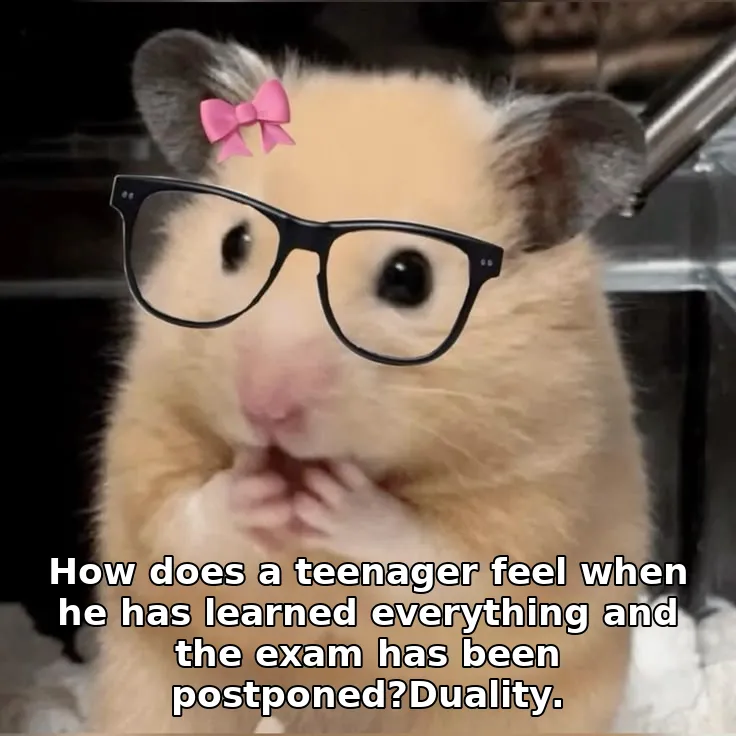 How does a teenager feel when he has learned everything and the exam has been p…