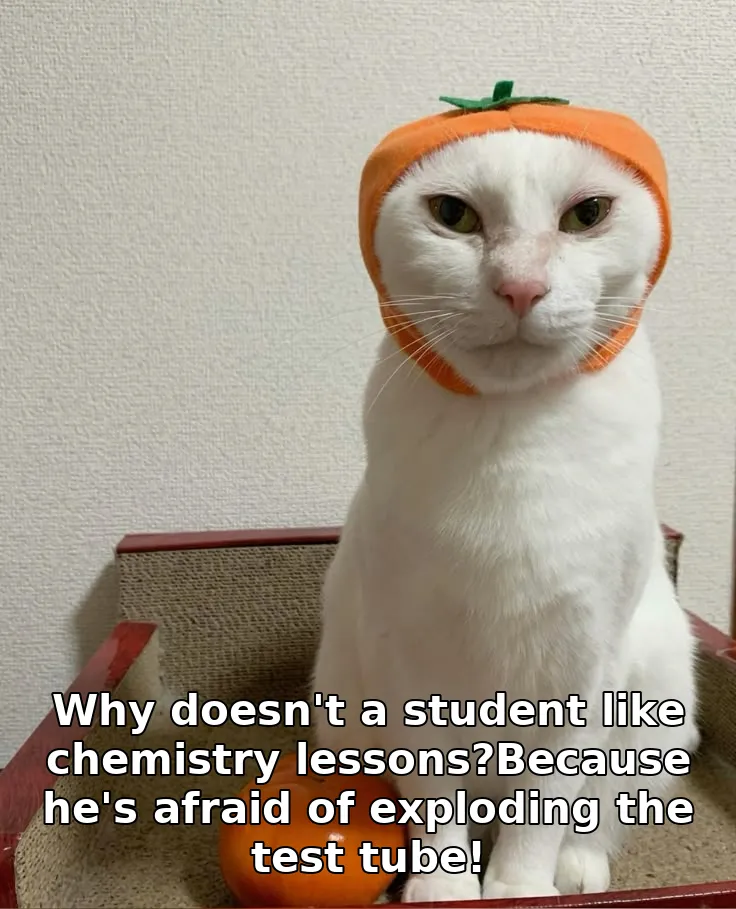 Why doesn't a student like chemistry lessons?Because he's afraid of exploding t…