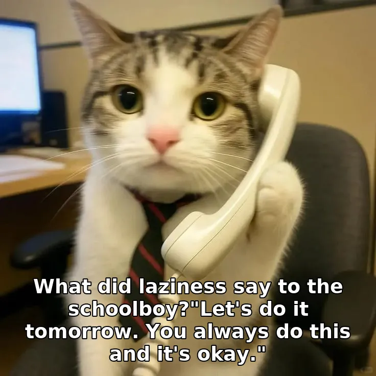 What did laziness say to the schoolboy?"Let's do it tomorrow. You always do thi…