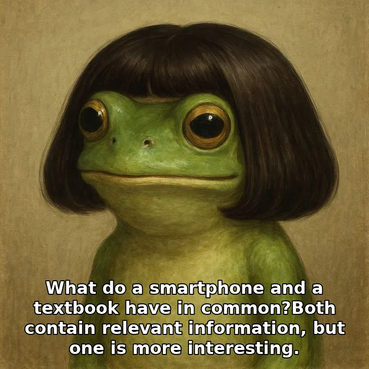 What do a smartphone and a textbook have in common?Both contain relevant information, but one is more interesting.