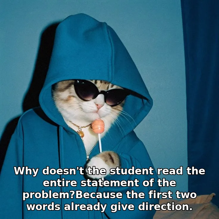 Why doesn't the student read the entire statement of the problem?Because the fi…