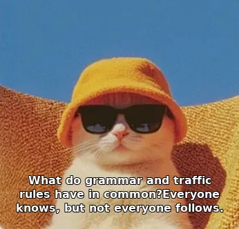 What do grammar and traffic rules have in common?Everyone knows, but not everyo…