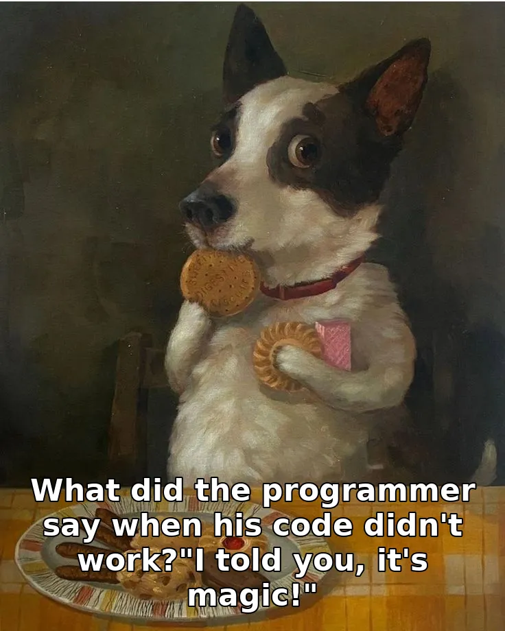 What did the programmer say when his code didn't work?"I told you, it's magic!"