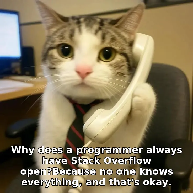 Why does a programmer always have Stack Overflow open?Because no one knows ever…