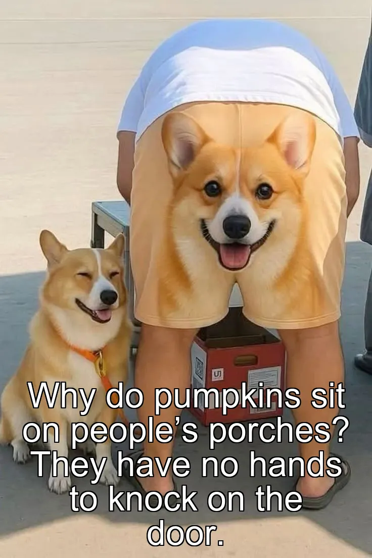 Why do pumpkins sit on people’s porches? They have no hands to knock on the door.