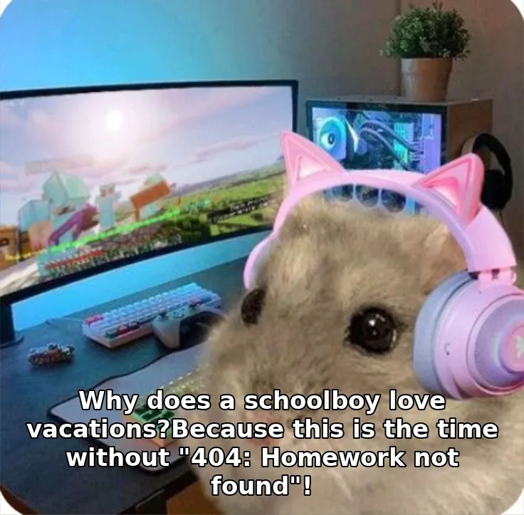 Why does a schoolboy love vacations?Because this is the time without "404: Homework not found"!
