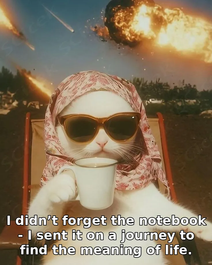 I didn’t forget the notebook - I sent it on a journey to find the meaning of li…