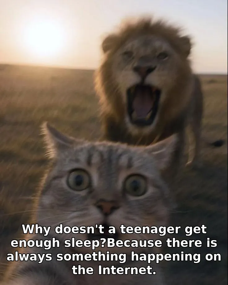 Why doesn't a teenager get enough sleep?Because there is always something happe…