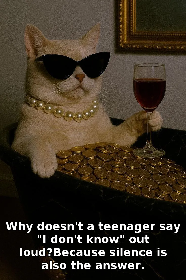 Why doesn't a teenager say "I don't know" out loud?Because silence is also the …