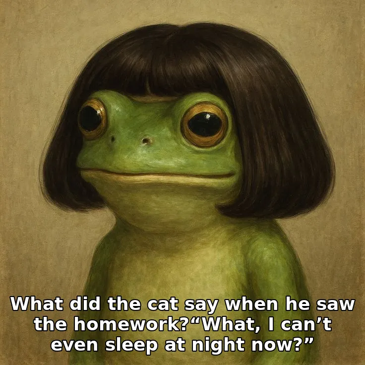 What did the cat say when he saw the homework?“What, I can’t even sleep at nigh…