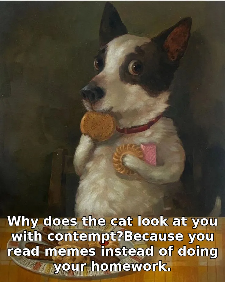 Why does the cat look at you with contempt?Because you read memes instead of do…