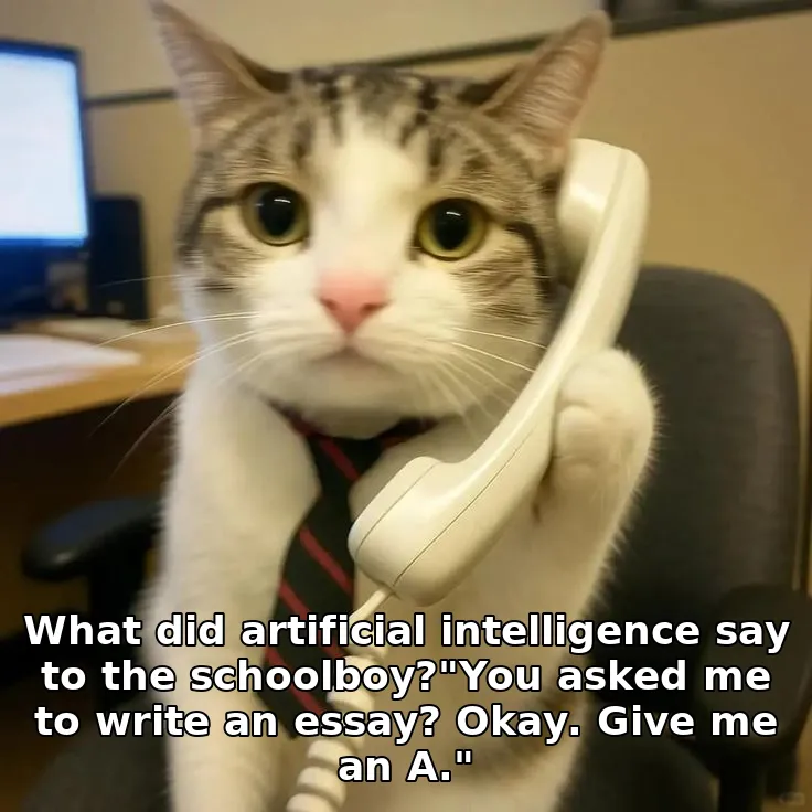 What did artificial intelligence say to the schoolboy?"You asked me to write an…