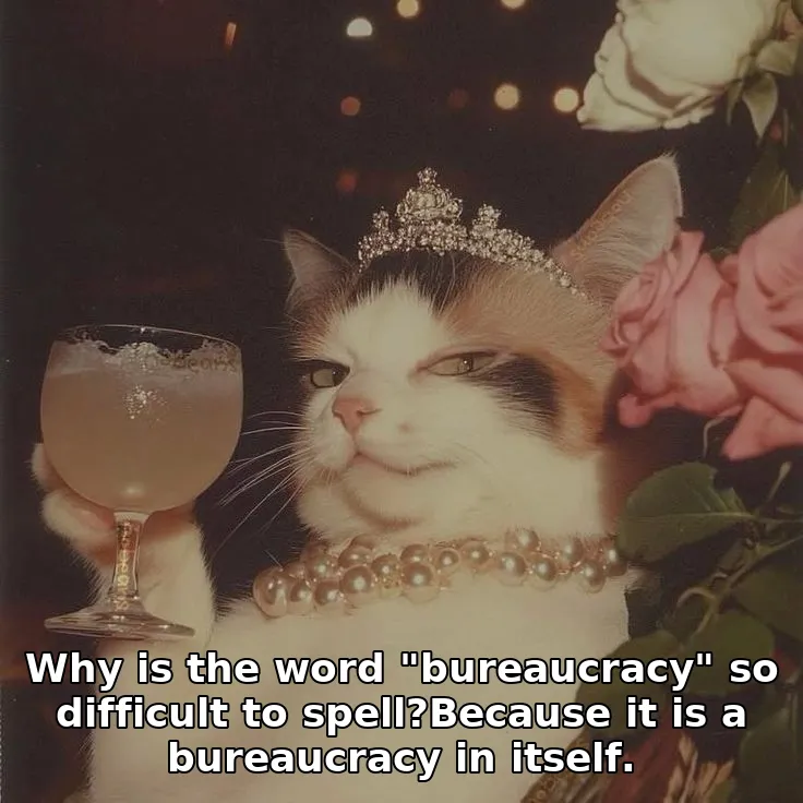 Why is the word "bureaucracy" so difficult to spell?Because it is a bureaucracy…