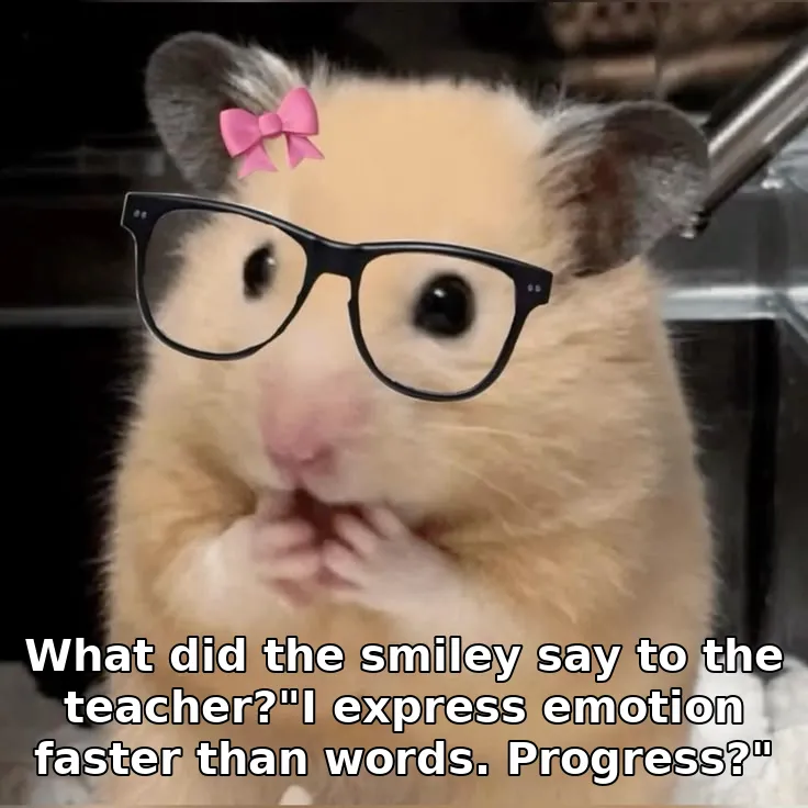 What did the smiley say to the teacher?"I express emotion faster than words. Pr…