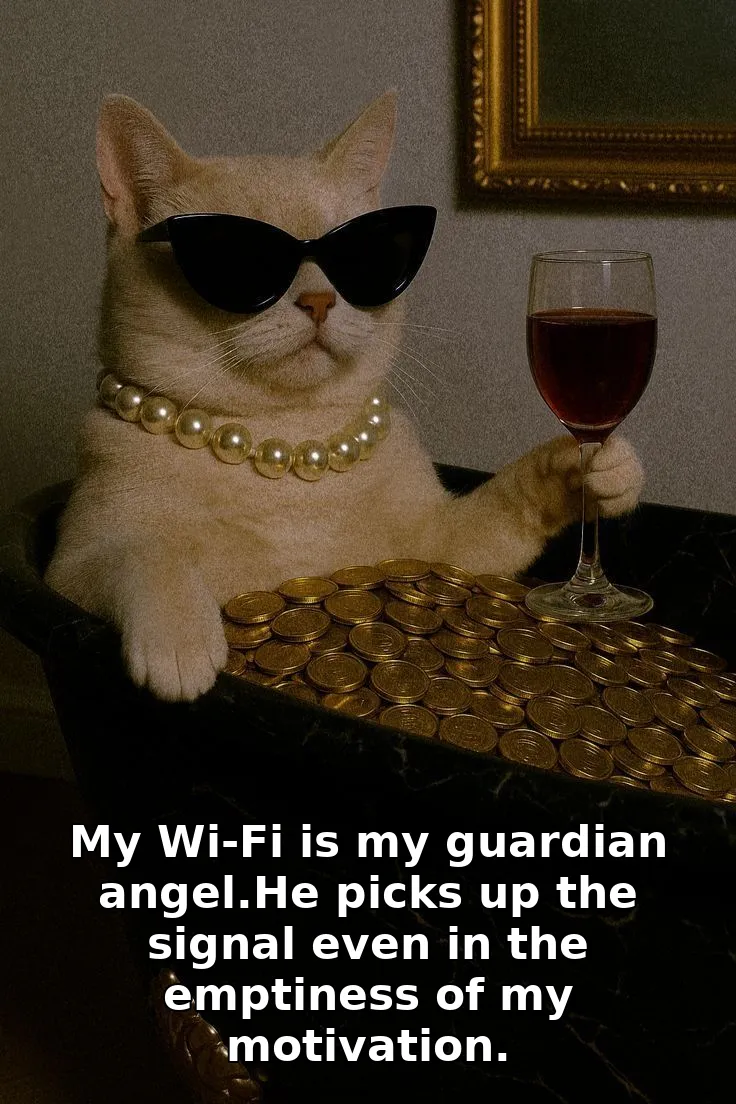 My Wi-Fi is my guardian angel.He picks up the signal even in the emptiness of m…