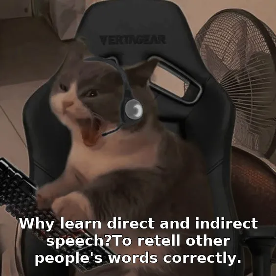 Why learn direct and indirect speech?To retell other people's words correctly.