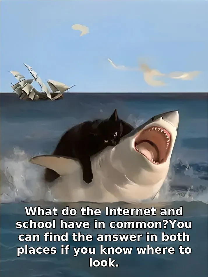 What do the Internet and school have in common?You can find the answer in both …