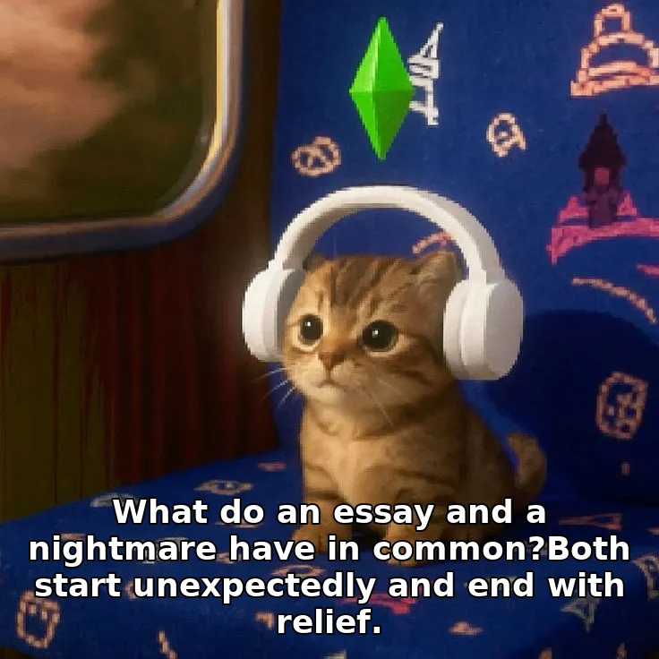 What do an essay and a nightmare have in common?Both start unexpectedly and end…